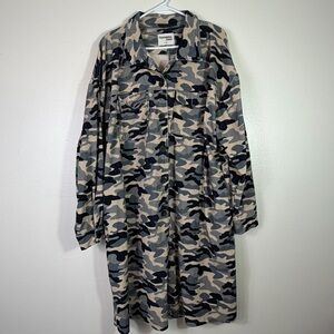 Corduroy Camo Long Jacket